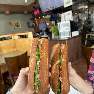 Grilled pork Banh mi and combination cold cut. Both were amazing and the bread so good!
