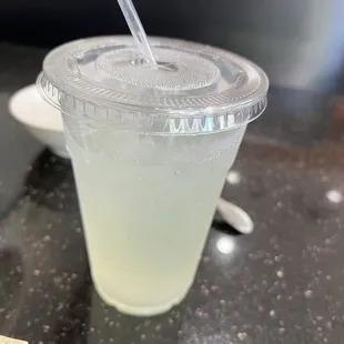 Freshly made lemonade- not overly sweet-I really enjoyed it!!