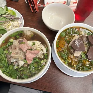 Combo pho and Bun Bo Hue