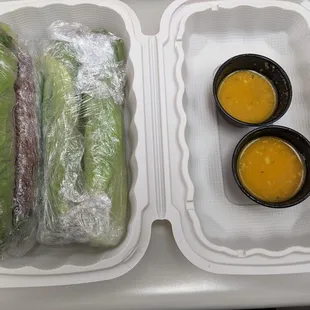This is NOT 2 large rolls cut in half and the amount of sauce I was given was less than half filled! I miss the original place.