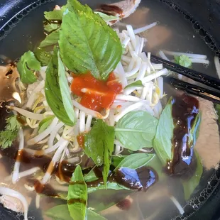 This is the beef brisket and meatball pho!!!