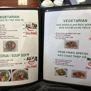 Vegetarian menu continued Feb 2024