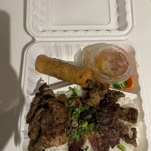 G-4. Grill Lemongrass Pork and Spring Roll