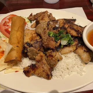 G-4. Grill Lemongrass Pork and Spring Roll