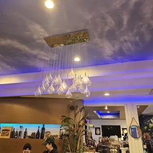 a group of people in a restaurant