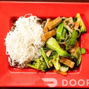 Buhda Delight. Stirred fried veggie with vermecelli.