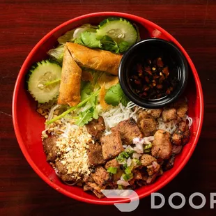 B2. Pork and Egg Roll vermecelli bowl