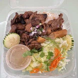 B2. Grilled Pork Slices and Fried Egg Roll