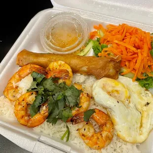 Rice Platter w/ Shrimp