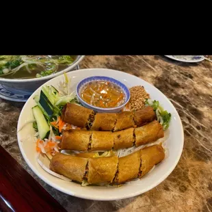 a plate of food on a table