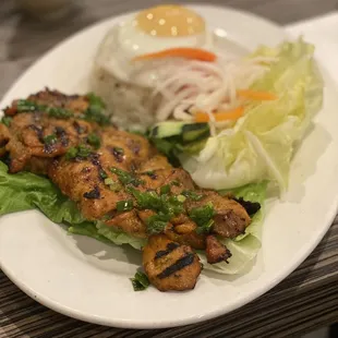 Lemongrass Chicken Rice Plate