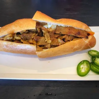 BBQ pork sandwich with Fried Egg.