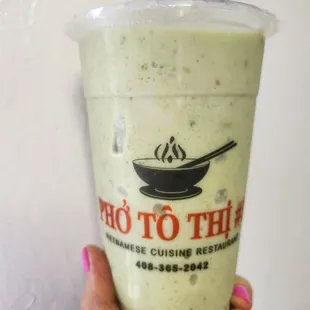 My dad's favorite avocado smothies $6.50 with condensed milk 7/24/23