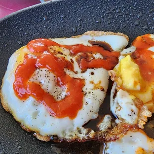 Eggs with my Banh Mi..yummy!!