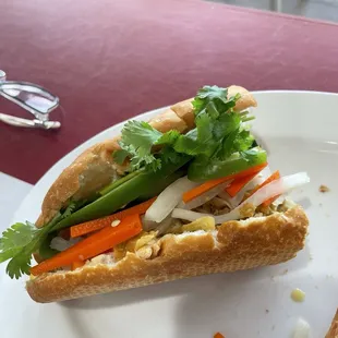 Vegetarian Lemon Grass Tofu Banh MI