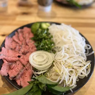 a plate of food on a table