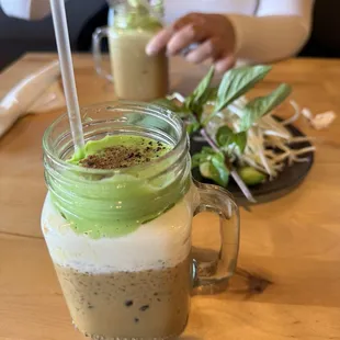 pandan egg coffee
