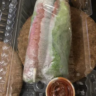 28. Grilled Pork Patties Spring Rolls