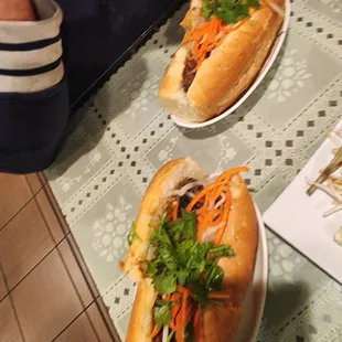 Grilled pork Bahn mi sandwiches. Delicious  for $7