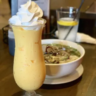 Honey peach bubble tea - sans the bubbles