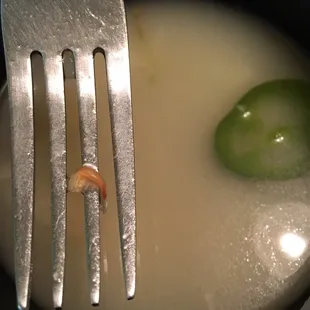 Found a piece of shrimp on my veggie noodle soup. It took them 40 to make a new batch of "vegetable broth".