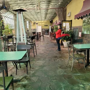 Outside patio seating