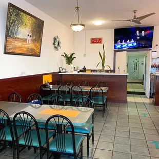 the dining area