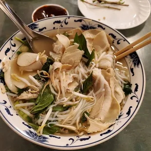 My Chicken pho, after I added my vegetables. Yum!