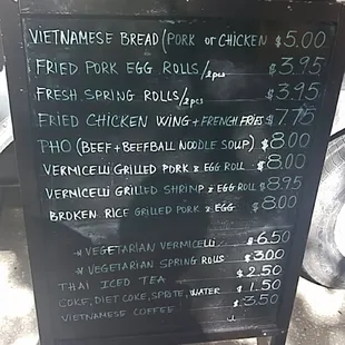 Pho Truck Tampa Bay Menu