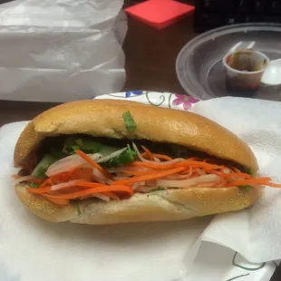 Grilled pork banh mi