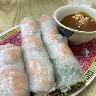 Spring rolls.