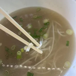 Half eaten pho, very good