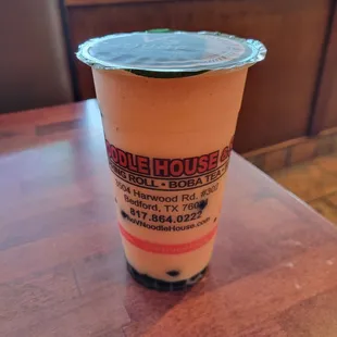 Strawberry mango boba