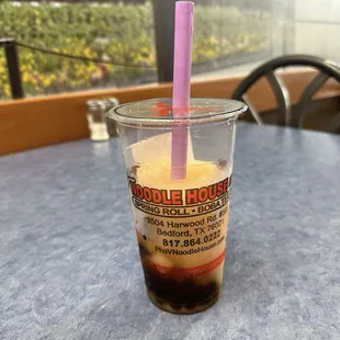 Cantaloupe boba drink was so good!