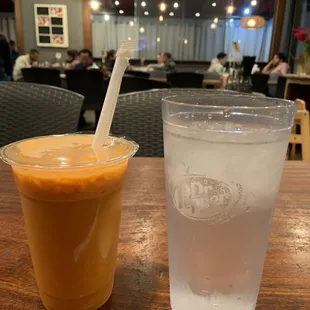 Thai Tea and water