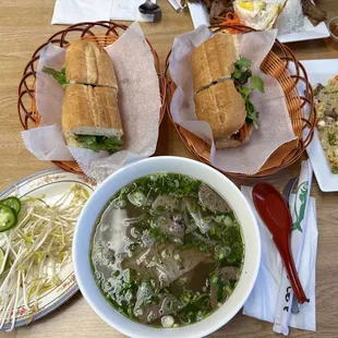 Pork Banh mi and P4. Pho Valley