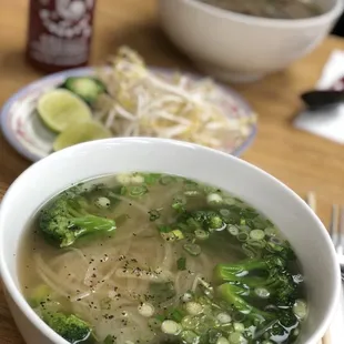 Pho with no meat, just a little broccoli, made my way ;-)
