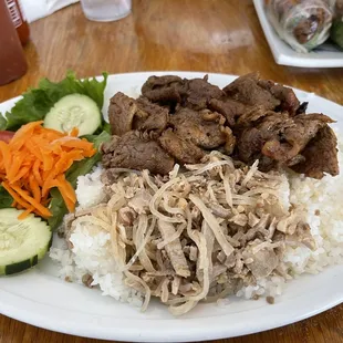 Pork rice plate no egg