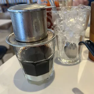 Iced coffee with condensed milk