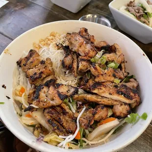 Combo Chicken and Pork Noodle Bowl