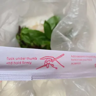 Chopstick instructions