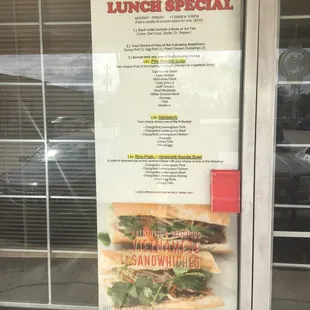 Lunch menu