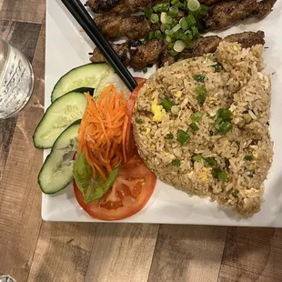 Fried rice with Grilled pork