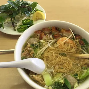 Roast Duck Egg Noodle Soup