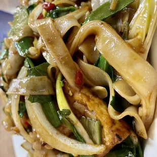 Spicy drunken noodles