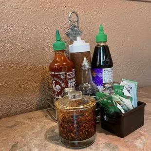 Table condiments.