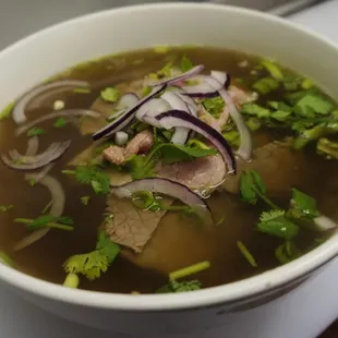 Pho tai perfectly made broth