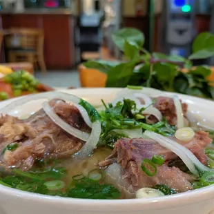 Rice Noodle Soup with Oxtail (Phở Đuôi Bò, $12 for a small bowl)
