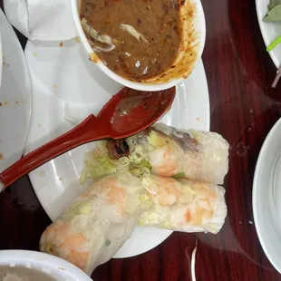 Spring roll was horrible!