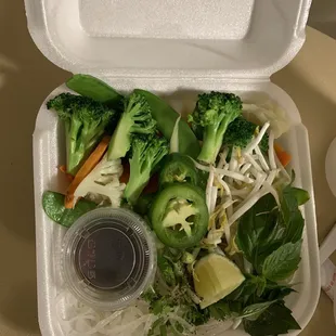 Pho (takeout) non broth ingredients